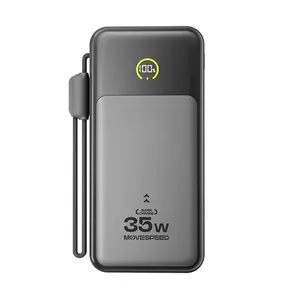 Pin sạc dự phòng MoveSpeed MSP20 20000mAh 35W có màn LCD tích hợp cáp USB-C