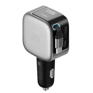 Sạc Ô tô Cuktech 10 2C1A 100W tích hợp cáp USB-C rút gọn CC903P