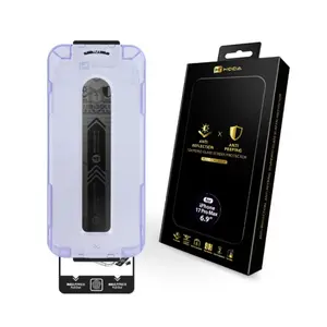 Dán kính cường lực màn hình Apple iPhone 17 Hoda chống nhìn trộm full cao cấp đen