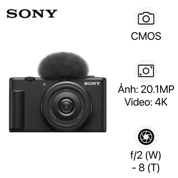 Máy ảnh kỹ thuật số Sony ZV-1F | Màu đen | Chính hãng