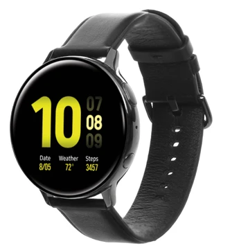 Bộ 2 dây da đồng hồ Samsung Watch Active 2 Đen Xanh