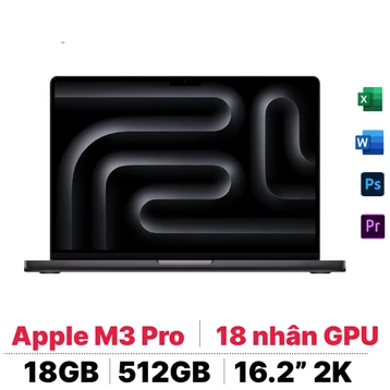 MacBook Pro 16 inch M3 Pro 2023 (12 CPU - 18 GPU 18GB 512GB) - Cũ Đẹp