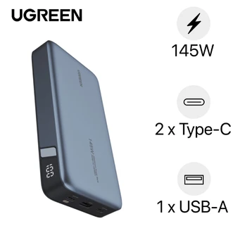 Pin sạc dự phòng Ugreen 25000mAh 145W 2 chiều 2C1A 90597A - Cũ