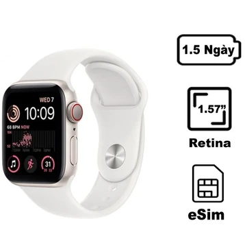 Apple Watch SE 2022 40mm (4G) - Viền nhôm - Cao su - Cũ Đẹp