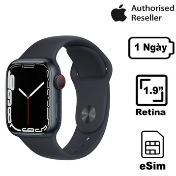 Apple Watch Series 7 45mm (4G) Viền nhôm dây cao su - Đổi bảo hành
