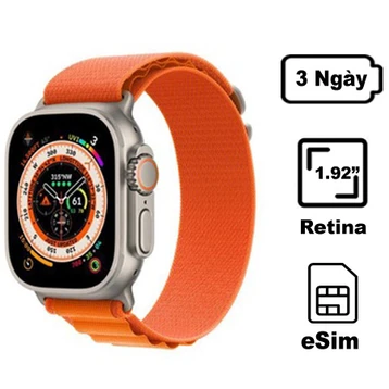 Apple Watch Ultra 49MM (4G) - Viền Titan Dây Vải Cỡ Trung - Cũ Trầy Xước
