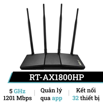 Router Wifi 6 băng tần kép Asus RT-AX1800HP