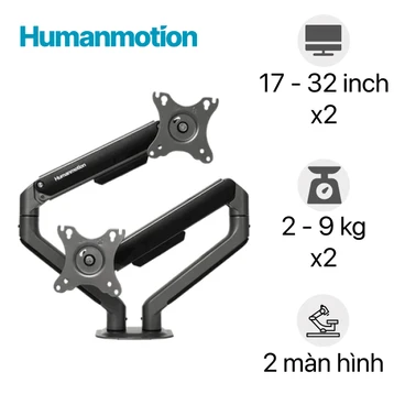 Giá treo màn hình máy tính Human Motion T6 Pro Dual