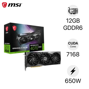 Card màn hình MSI GeForce RTX 4070 SUPER 12G Gaming X Slim