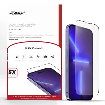 Kính cường lực nhám chống va đập iPhone 14/13/13 Pro Zeelot Solidsleek Matte