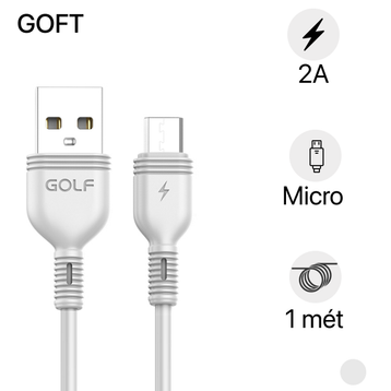 Cáp Golf USB-A to Micro 2A GC-75M 1M