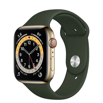 Apple Watch Series 6 44mm (4G) Viền Thép Dây Cao Su Chính Hãng - Đã kích hoạt