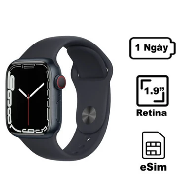 Apple Watch Series 7 45mm (4G) Viền nhôm dây cao su - Cũ Trầy Xước