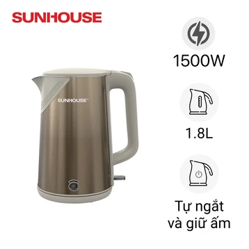Ấm siêu tốc inox 3 lớp 1.8L Sunhouse SHD1377