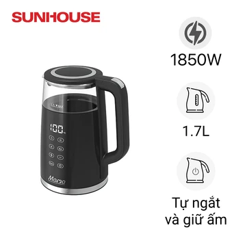 Ấm siêu tốc thuỷ tinh 1.7L Sunhouse Mama SHD1333