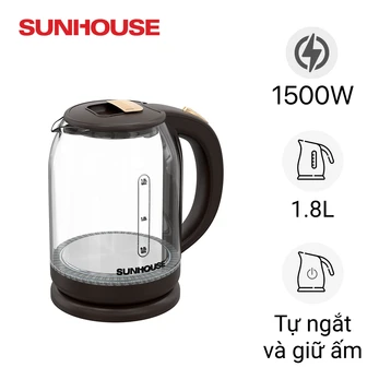Ấm siêu tốc thuỷ tinh Sunhouse SHD1212