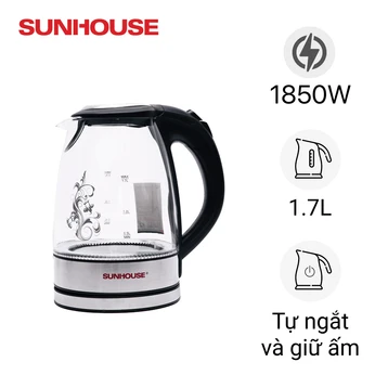 Ấm siêu tốc thuỷ tinh Sunhouse SHD1217
