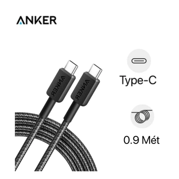 Cáp Anker 322 USB-C to USB-C 0.9m Nylon A81F5H11 