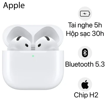 Tai nghe Bluetooth Apple AirPods 4 chống ồn chủ động | Chính hãng Apple Việt Nam