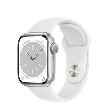 Apple Watch Series 8 45mm GPS - Viền nhôm - Cao su | Chính hãng - Đã Kích Hoạt-Bạc