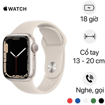 Apple Watch Series 7 41mm (GPS) Viền nhôm dây cao su | Chính hãng VN/A
