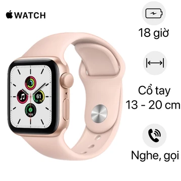 Apple Watch SE 40mm (GPS) Viền Nhôm - Dây Cao Su | Chính Hãng VN/A