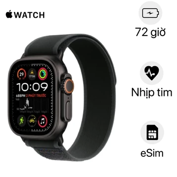 Apple Watch Ultra 2 2024 49mm 4G Viền Titan Đen Dây Trail Size M/L | Chính hãng VN/A