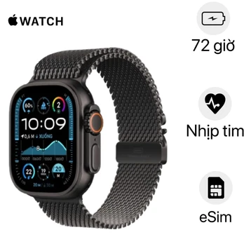 Apple Watch Ultra 2 2024 49mm 4G Viền Titan Dây Titan Size S - Cũ Trầy Xước 