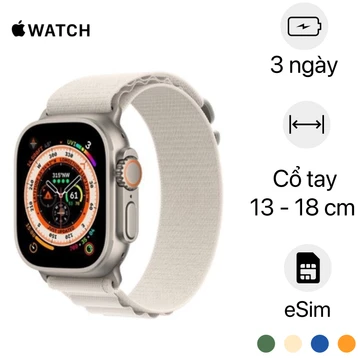 Apple Watch Ultra 49MM (4G) - Viền Titan Dây Vải Cỡ Nhỏ | Chính Hãng