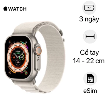 Apple Watch Ultra 49MM (4G) - Viền Titan Dây Vải Cỡ Lớn - Cũ Đẹp