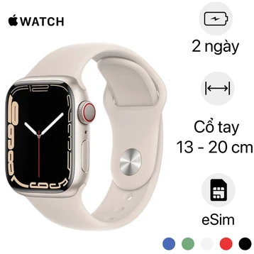 Apple Watch Series 7 41mm (4G) Viền nhôm dây cao su | Chính hãng VN/A