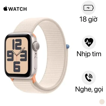 Apple Watch SE 2 2023 40mm (GPS) viền nhôm - dây vải | Chính hãng Apple Việt Nam