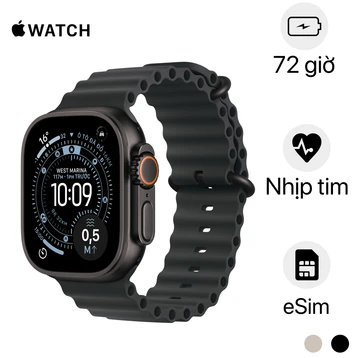 Apple Watch Ultra 3 49mm (5G) Viền Titan Dây Cao Su Size S/M | Chính hãng - Đã Kích Hoạt