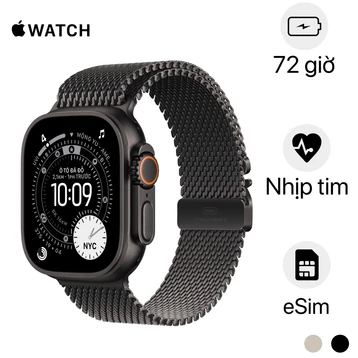 Apple Watch Ultra 3 49mm (5G) Viền Titan Dây Thép Size M - Chính hãng Đã kích hoạt