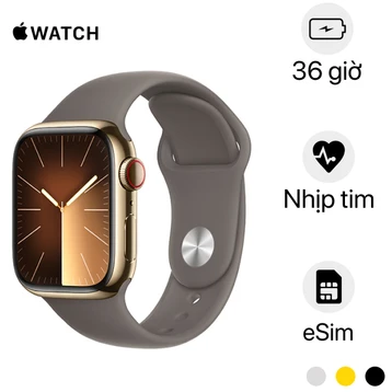Apple Watch Series 9 45mm (4G) viền thép dây cao su | Chính hãng Apple Việt Nam