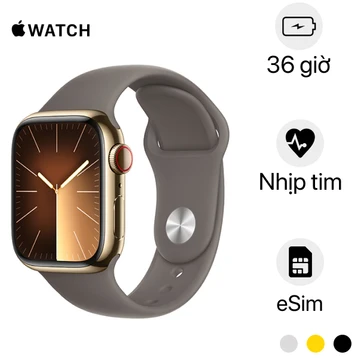 Apple Watch Series 9 45mm (4G) viền thép dây cao su - Đổi Bảo Hành