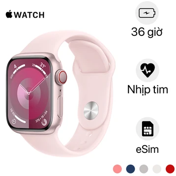 Apple Watch Series 9 41mm (4G) viền nhôm dây cao su - Cũ Đẹp