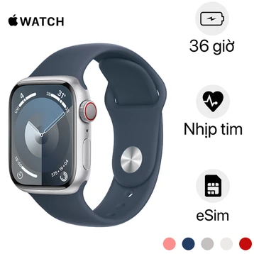 Apple Watch Series 9 45mm (4G) viền nhôm dây cao su - Cũ Đẹp
