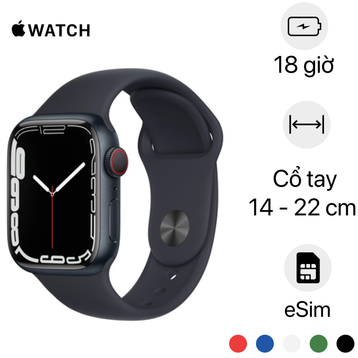 Apple Watch Series 7 45mm (4G) Viền nhôm dây cao su | Chính hãng VN/A