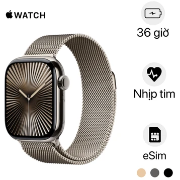 Apple Watch Series 10 46mm 4G Viền Titan Dây Thép Size S/M | Chính hãng Apple Việt Nam