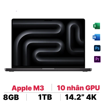 Macbook Pro 14 M3 8GB - 1TB | Chính hãng Apple Việt Nam