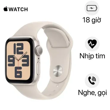 Apple Watch SE 2 2023 44mm (GPS) viền nhôm dây cao su Size M/L - Cũ Xước Cấn