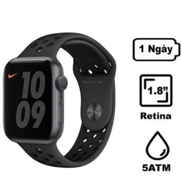 Apple Watch Series 6 Nike 44mm (GPS) Viền Nhôm Dây Cao Su | Chính Hãng Đã kích hoạt