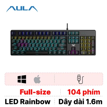 Bàn phím cơ có dây AULA S2022 Pro Đen