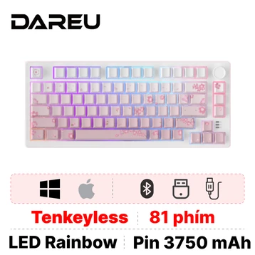 Bàn phím cơ Dareu EK75 Pro Sakura Pink