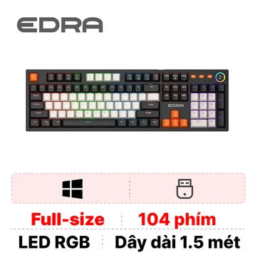 Bàn phím cơ gaming E-Dra EK3104K đen