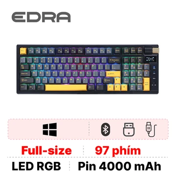 Bàn phím cơ gaming E-Dra EK398PROV2 đen
