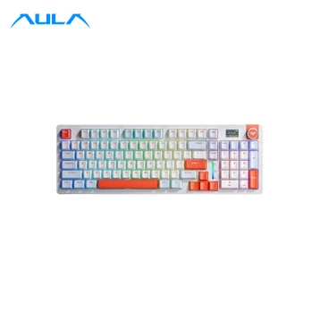 Bàn phím cơ không dây AULA S98 Pro Xanh Dương Trắng Cam