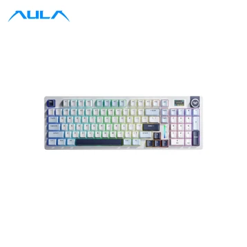 Bàn phím cơ không dây AULA S98 Pro Xanh Dương Trắng Tím Đậm