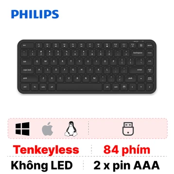 Bàn phím không dây Philips SPK6338BS